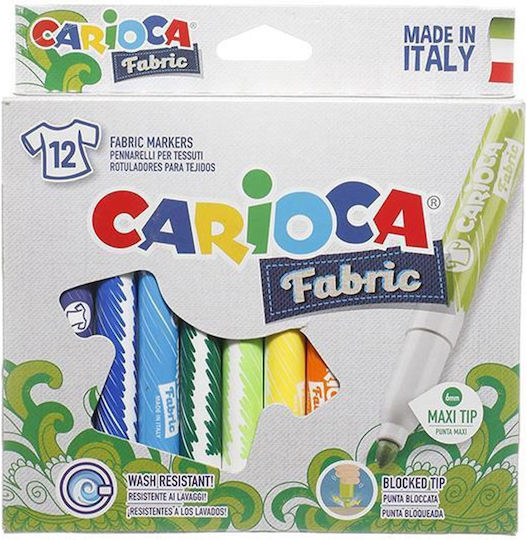 Carioca Markere Pentru Material Textil 12 Culori