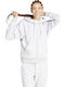 Essentials 3-stripes Women's Sweatshirt Jacket Hooded Gray
