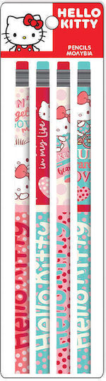Gim Creion Cu O Gumă De Șters Set 4 Bucăți Hello Kitty Sweetheart