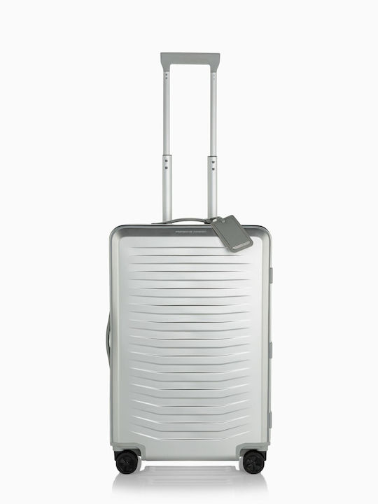 Porsche Design Roadster Μεσαία Βαλίτσα Ταξιδίου Aluminum Silver με 4 Ρόδες Ύψους 67εκ.