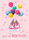 Greeting Card Baptism Girl Stars