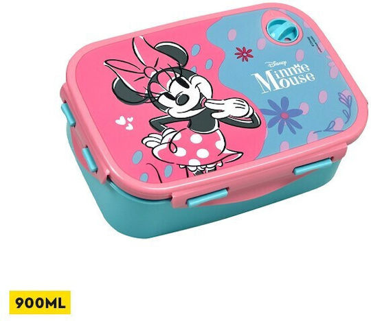 Plastic Kids' Food Container Minnie 0.9lt Pink x x 7cm