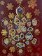 Crystal Stickers Burgundy Large Christmas Stickers Various Designs 1 Piece