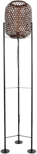 GloboStar Curacao Stehleuchte H165xB30cm. mit Fassung für Lampe E27 Schwarz