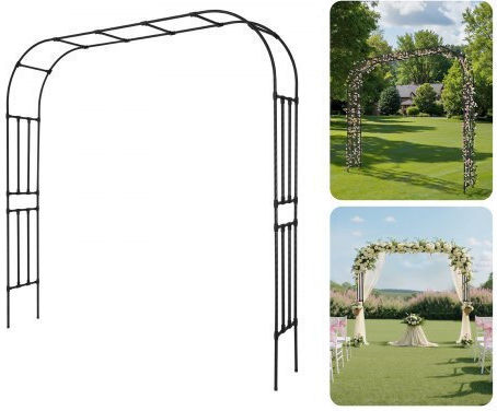 Garden Arch from Metallic 98.5x250x94.5cm Black Garden Arch from Metallic 98.5x250x94.5cm Black