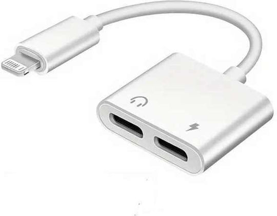 Converter Lightning male to Lightning female White 1pcs