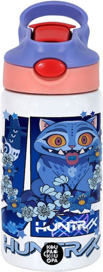 Koupakoupa Huntrix Derpy The Blue Tiger Детска Бутилка За Вода Неръждаема Стомана Със Сламка Розова 350мл