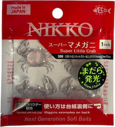 Silicone Nikko Super Little Crab 2.5cm 4pcs Scented Crabs UV Orange Glow Flake