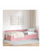 Einzelbett Rosa mit Lattenrost für Matratze 90x190cm