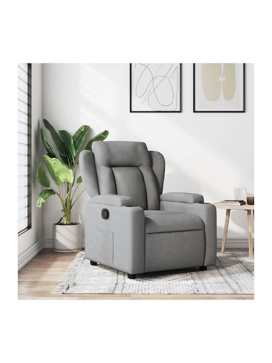 Πολυθρόνα Relax με Υποπόδιο Ανοιχτό Γκρι 77x94....
