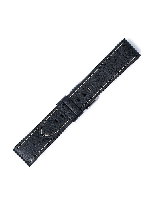 KOSTELO Δερμάτινο Λουράκι Μαύρο 20mm
