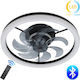 Keskor Deckenventilator 48cm mit Leuchte Schwarze