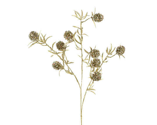 Katoikonhome Decorative Branch Flower Sequins Gold 21x70 Cm