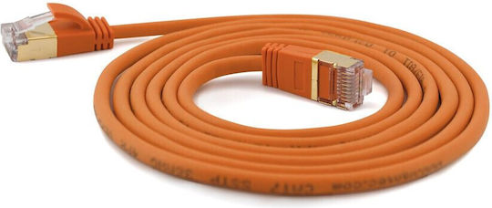 Wantec S/FTP Kat.7 (10Gbps) Netzwerkkabel Ethernet 0.5m Orange