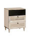 vidaXL Bedside Table Made of Solid Mango Wood 50x33x60cm