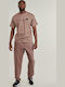 Men's Sweatpants Elastic-Free Brown