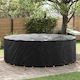vidaXL Waterproof Dining Table Cover Black 279x279x105cm