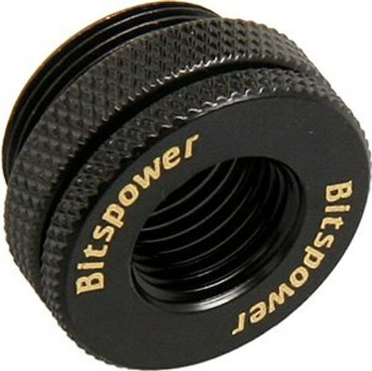 Bitspower Case Through-Connector Straight G1/4 Inch Female To G1/4 Inch Female Matte Black