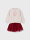 Kids' Set with Skirt Winter 2pcs Red