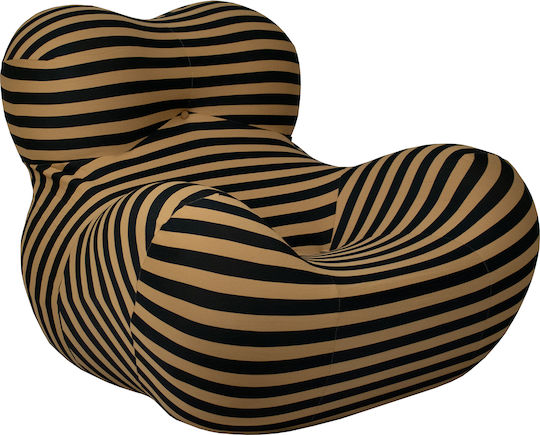 Πουφ Sessel Πορτοκαλί - Μαύρο 92x88x83cm