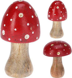 Wooden Mushroom Mango 7x10cm Red 2 Designs