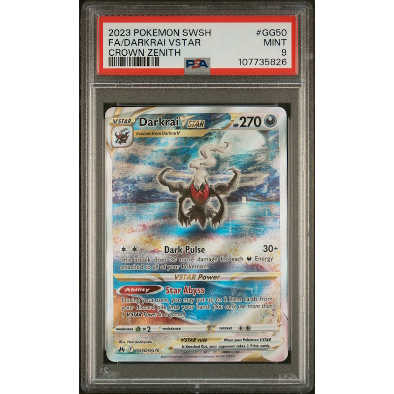 darkrai vstar pokemon card value Darkrai Vstar Pokémon Crown Zenith English 2023 Crz Gg50/gg70 Psa Gem Mint  10 Pokémon Graded Card