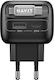 Havit Φορτιστής GaN με Θύρα USB-A και Θύρα USB-C και Καλώδιο USB-C 35W Μαύρος (UC251)