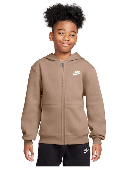 Nike Athletic Kids Cardigan Fleece with Hood Be...