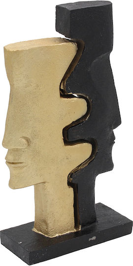 Keskor 72325-2 Polyresin Dekoration 16x7x30 cm Schwarz Gold Keskor 72325-2 Polyresin Dekoration 16x7x30 cm Schwarz Gold