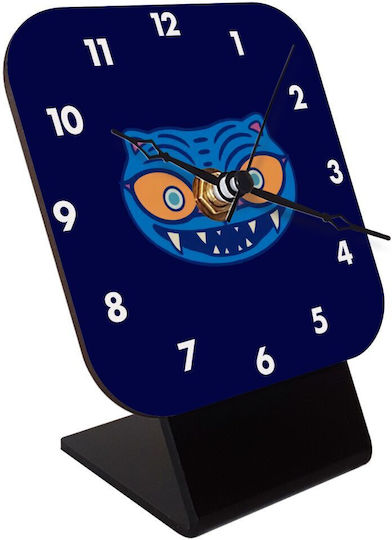 Koupakoupa Huntrix Derpy Der Blaue Tiger Tischuhr mit Zeigern Holz Blau KP_31152_clock-desk-square