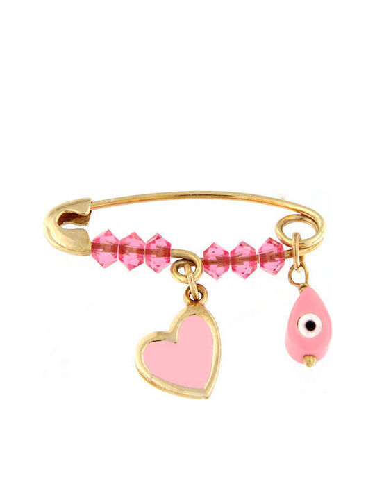 Ios Child Safety Pin made of Gold 9K for Girl