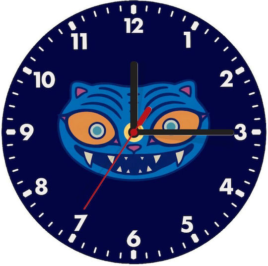 Koupakoupa Huntrix Derpy The Blue Tiger Wall Clock Wooden Blue