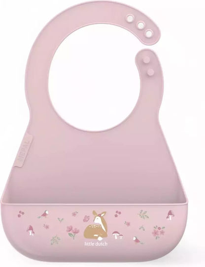 Little Dutch Mio Fairy Garden Waterproof Bib Silicone with Pocket Fairy Garden