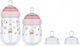 Little Dutch Plastic Baby Bottle Set Fairy Garden Anti-Colic with Silicone Nipple for 0+, 0+ m, months Transparent 4pcs
