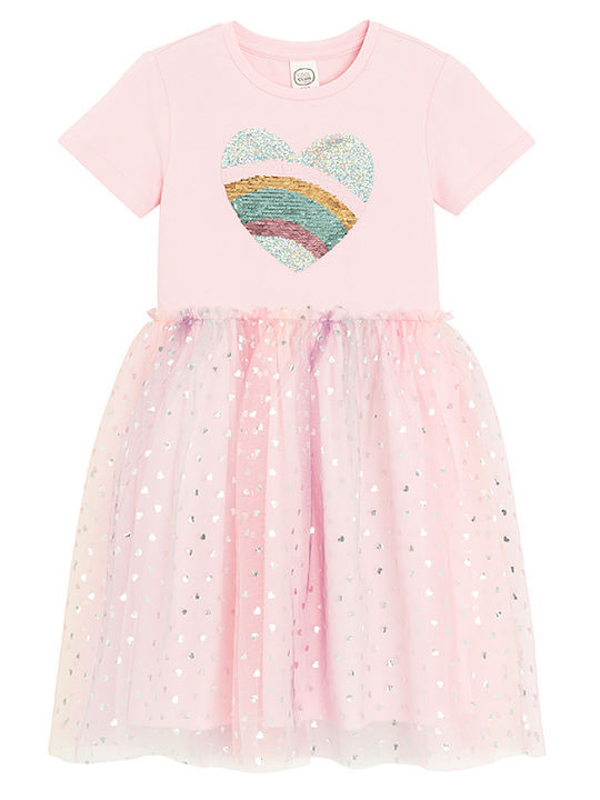 Children's Dress Short Sleeve Pink