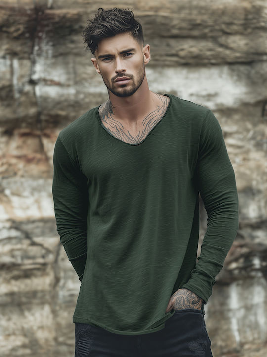 Panda Clothing Langarmbluse Khaki