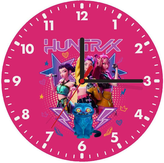 Koupakoupa Детски стенен часовник Huntrix K-pop Series Дърво 20εκ.