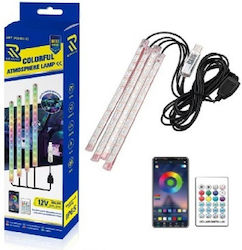 4 Λάμπες 4*22cm 48led 12v Rgb Ατμοσφαιρικού Φωτισμού Αυτοκινήτου Τηλεχειριστήριο Usb Έλεγχος Μέσω App W09485-10 4 Λάμπες 4*22cm 48led 12v Rgb Ατμοσφαιρικού Φωτισμού Αυτοκινήτου Τηλεχειριστήριο Usb Έλεγχος Μέσω App W09485-10