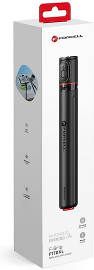 Forcell F-grip F170xl Selfie Stick Automat cu Telecomandă și Trepied Negru