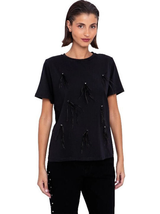 Damen T-Shirt Black