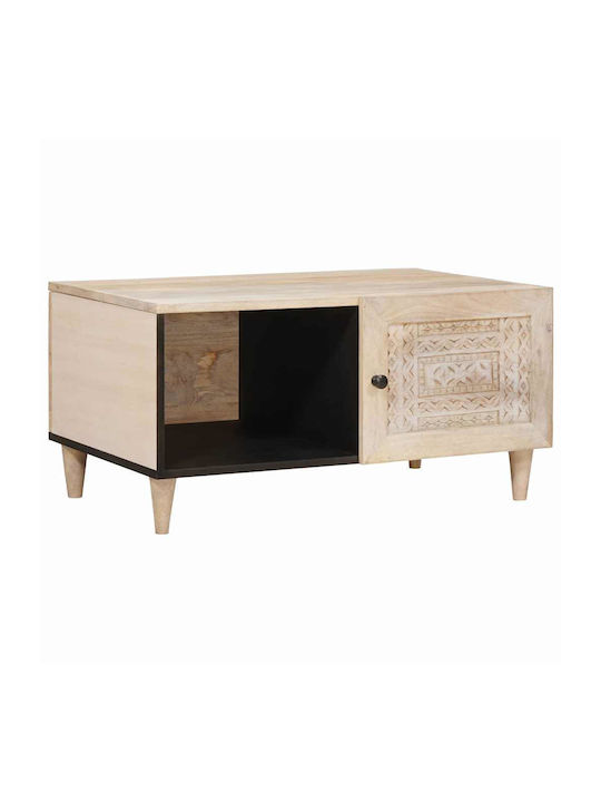 Rectangular Central Coffee Table Made of Solid ...