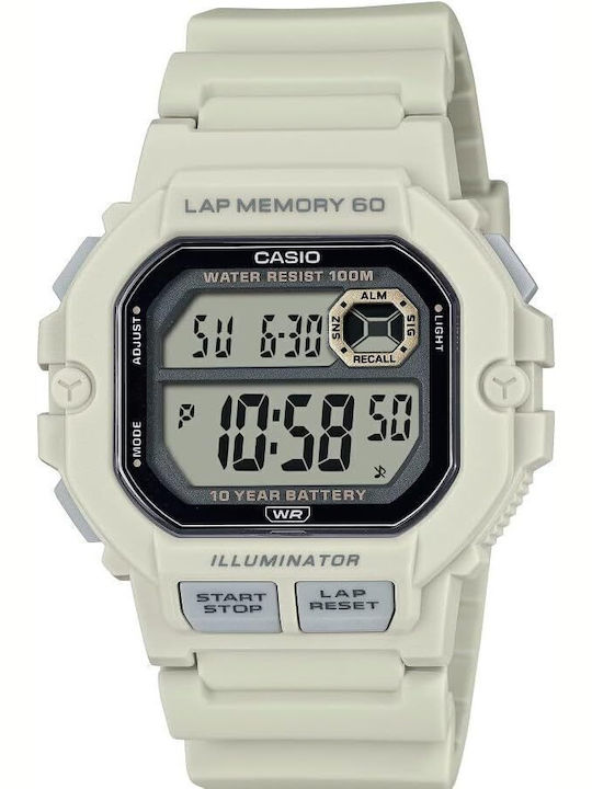 Casio Digital Men's Watch Battery with White Ru...