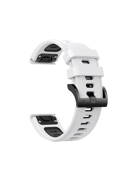 Garmin Instinct 2 22mm Двуцветна Спортна Силиконова Каишка За Часовник Бяло+Черно