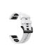 Garmin Instinct 22mm Two-Tone Sports Silicone Bracelet White+Black