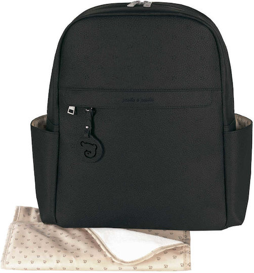 Pasito a Pasito Diaper Bag London Black 35x38x16cm.