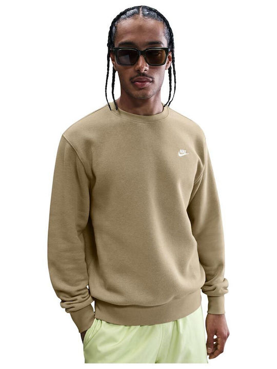 nike club sweatshirt beige