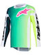 Мотоциклетна Блуза Alpinestars Racer Portl Зелена Бяла Черна
