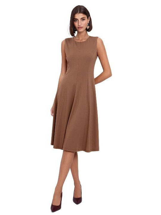 Midi Shirt Dress Dress Camel