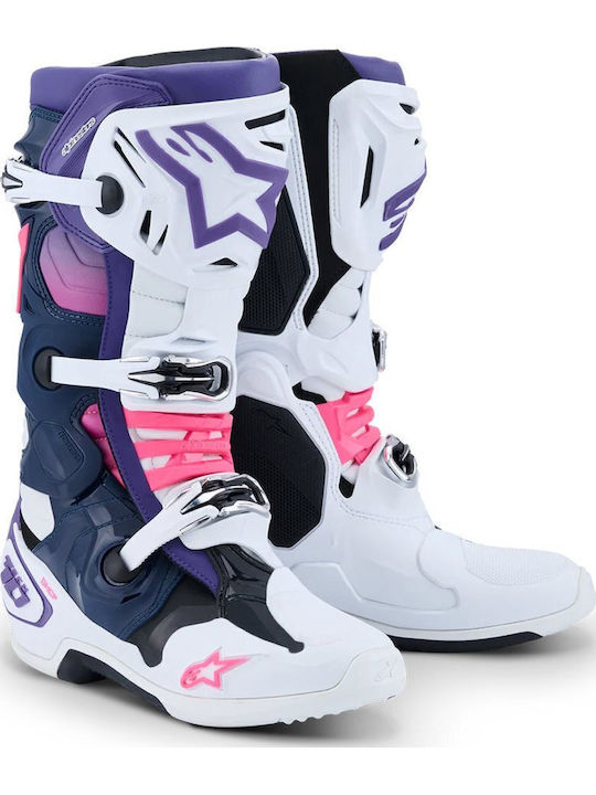 Μπότες Μηχανής Alpinestars Tech 10 Whit Violet ...