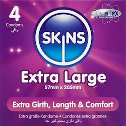 Skins Condoms Extra Large Premium 4 pcs 57mm Natural
